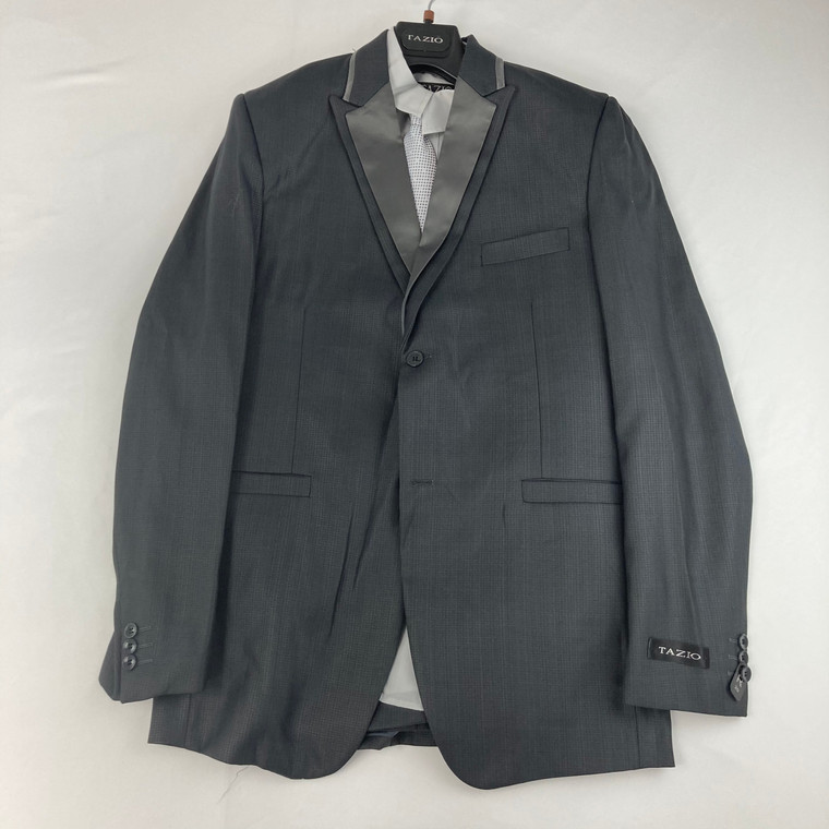 Tazio Gray Solid Full Suit Set 20 yr