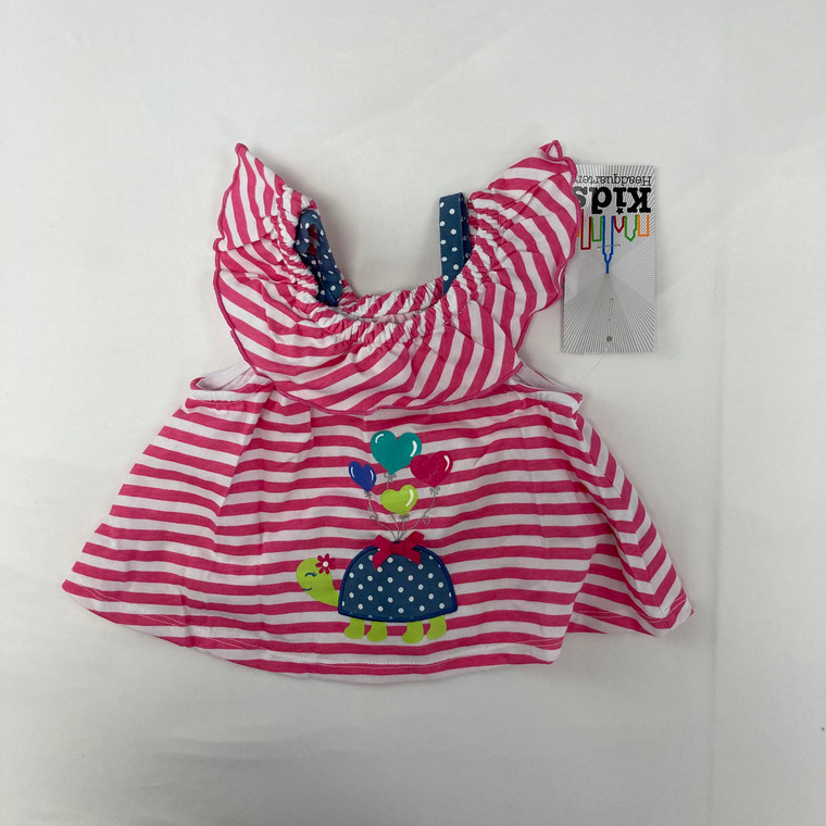 Kids Headquarters Pink Turtle Top 3-6 mth