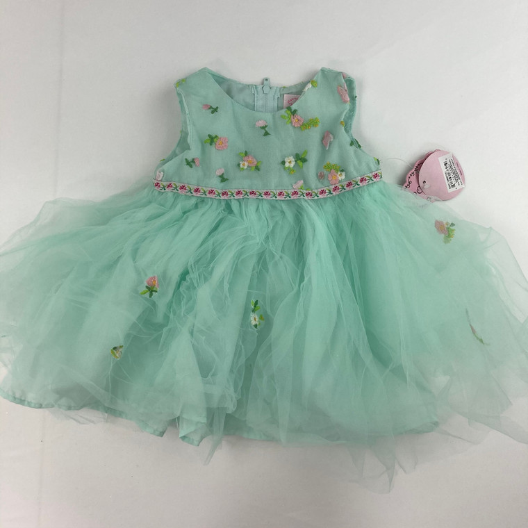 Popatu Mint Flower Dress 18 mth