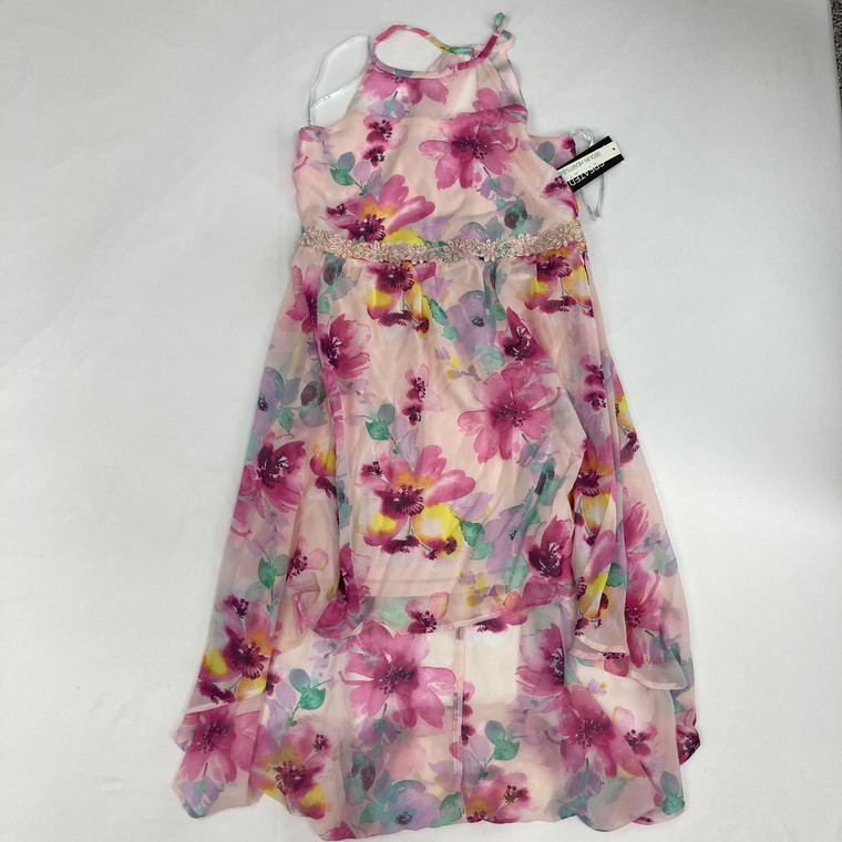 Sequin Hearts Girls High-low Floral Dress 16.5 yr