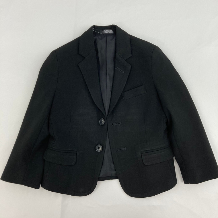 Calvin Klein Solid Black CK Suit Coat 4 yr