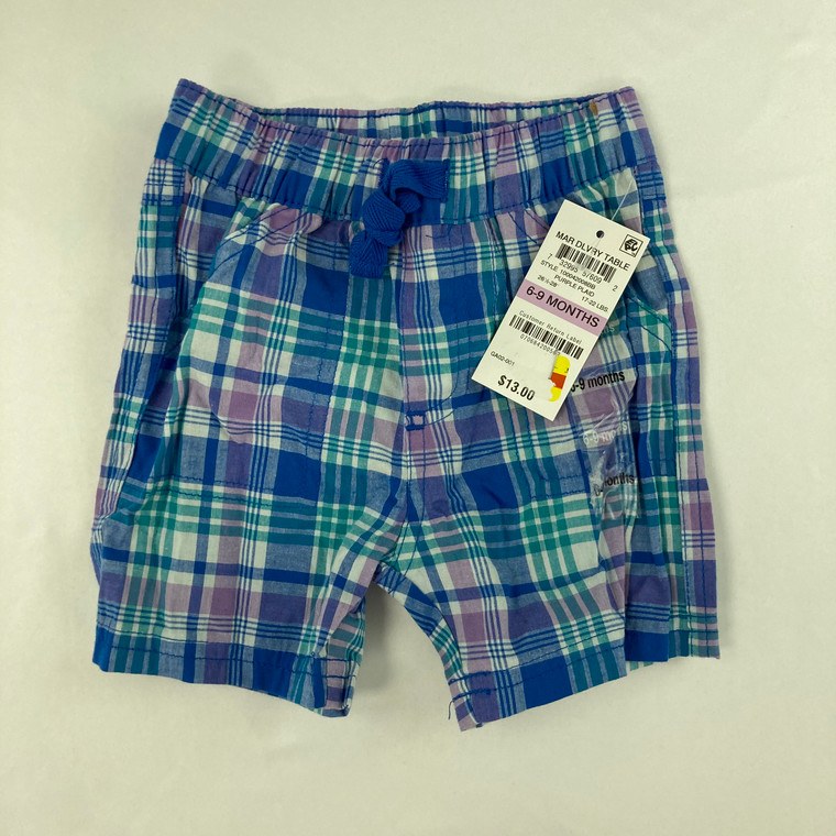 First Impressions Two Tone Plaid Shorts 6-9 mth