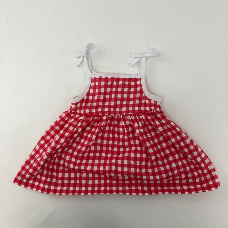 First Impressions Red Gingham Dress 3-6 mth