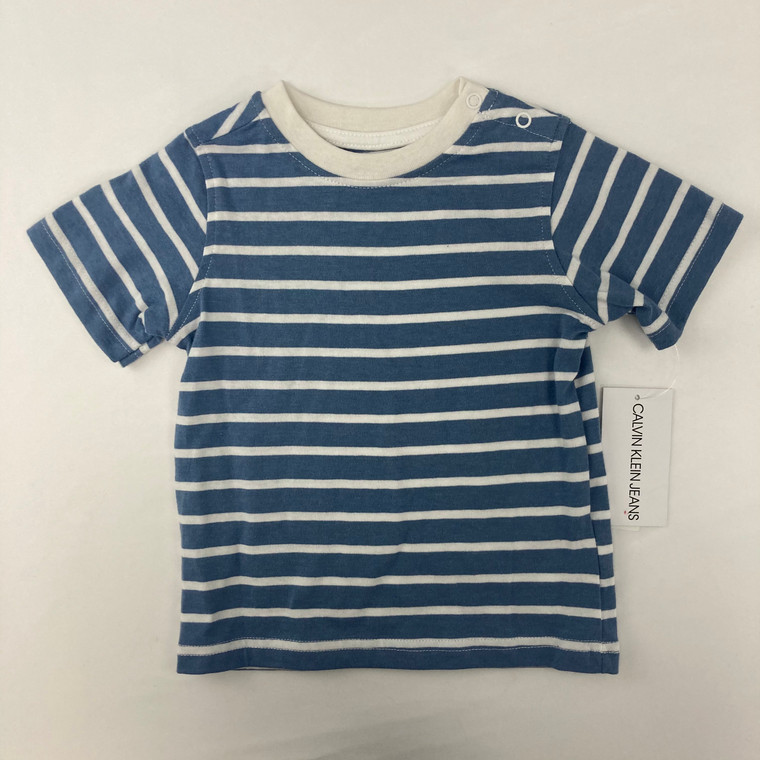 Calvin Klein Navy Stripe Tee 12 mth