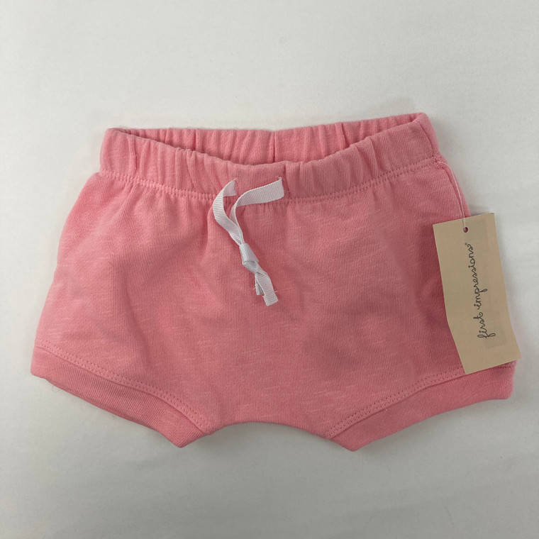 First Impressions Solid Pink Shorts NB