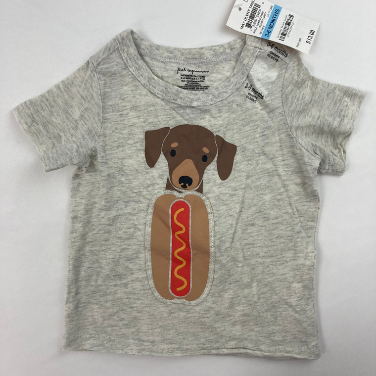 First Impressions Hot Dog Tee 3-6 mth