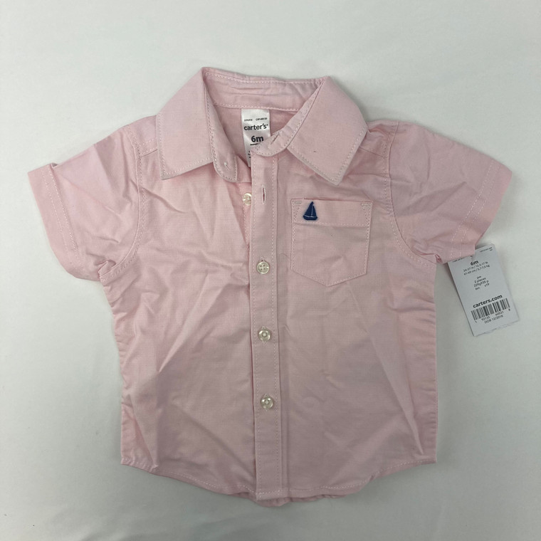 Carters Pink Polo Top 6 mth
