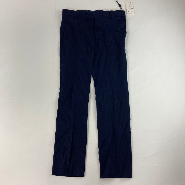 DKNY Navy Mini Checkers Dress Pants 10 Reg