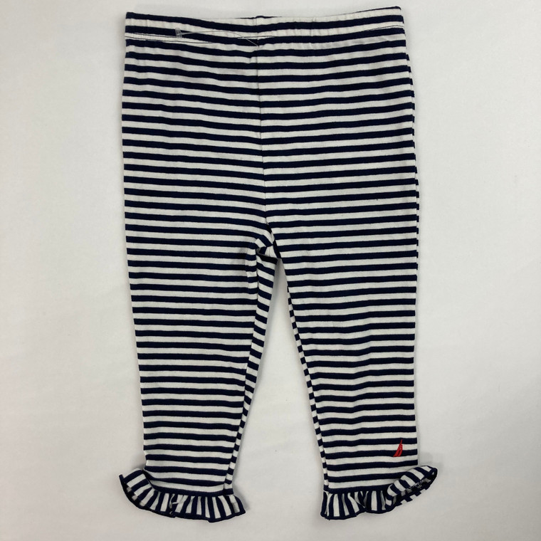 Nautica Stripe Ruffle Leggings 12 mth