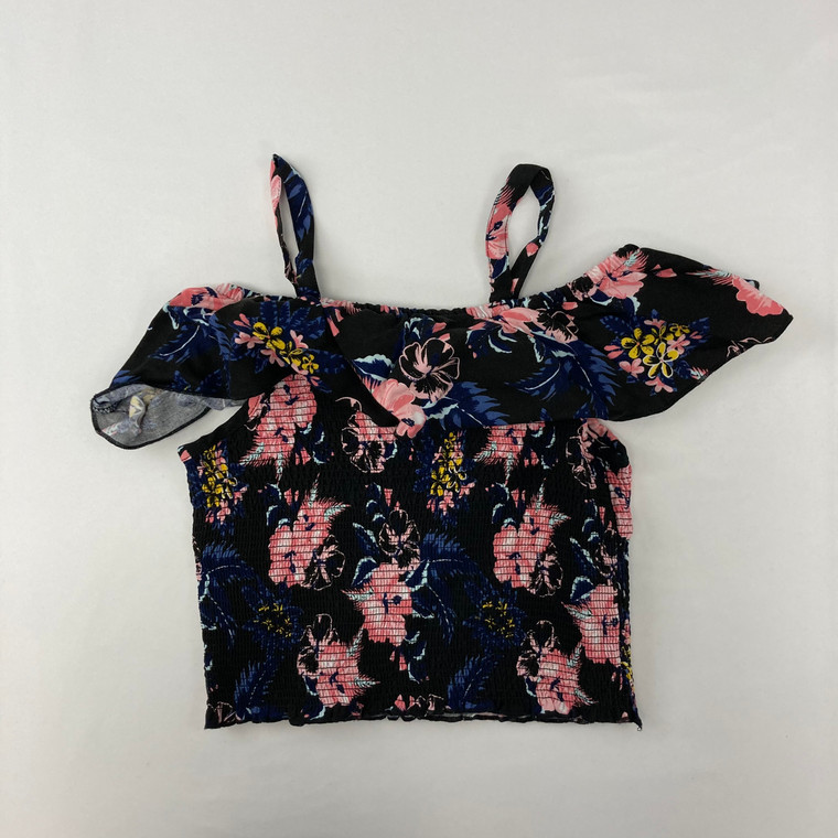 Epic Threads Black Floral Top Medium