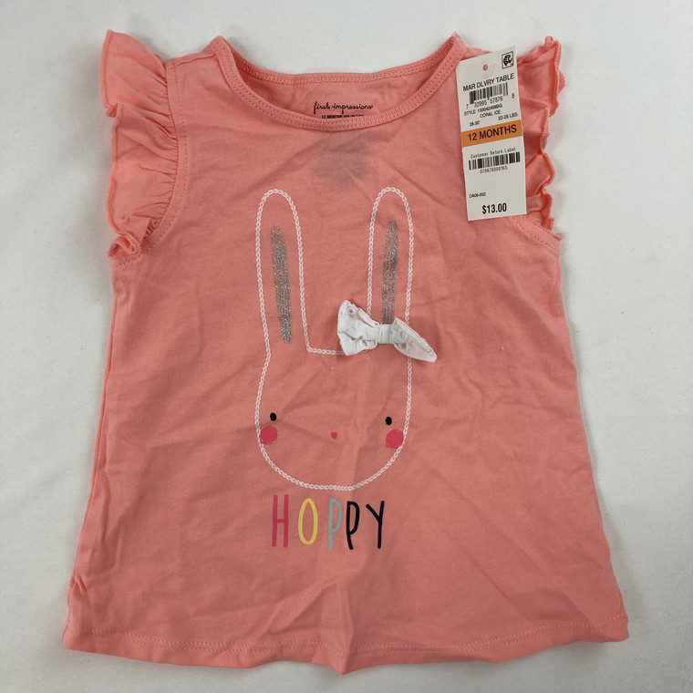 First Impressions Hoppy Bunny Tee 12 mth