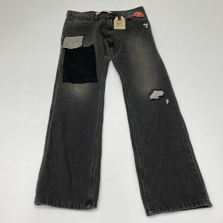 Levis Gray Patched Jeans 16 Reg