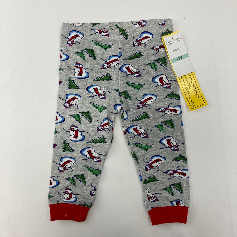 Max and Olivia Snowman Pajama Pants 18 mth