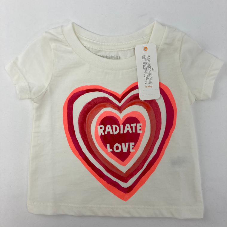 Gymboree Radiate Love Tee 0-3 mth