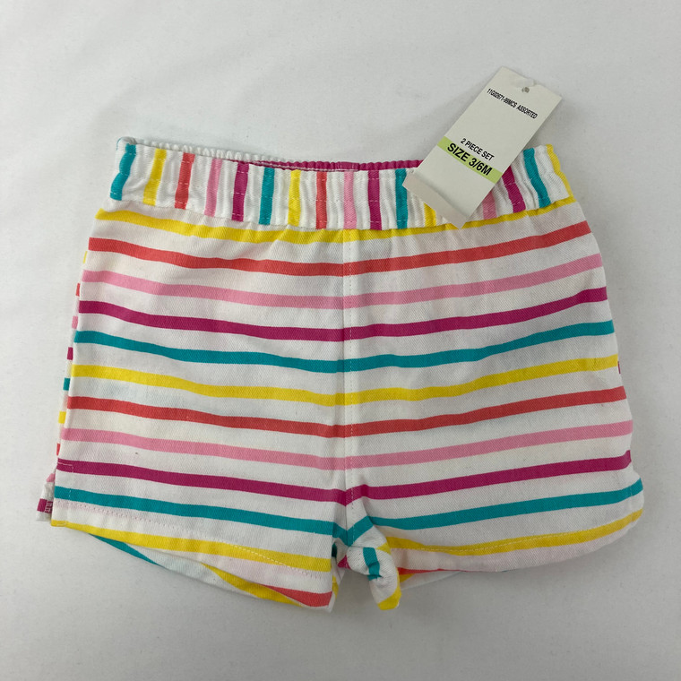 Kids Headquarters Colorful Stripe Shorts 3-6 mth