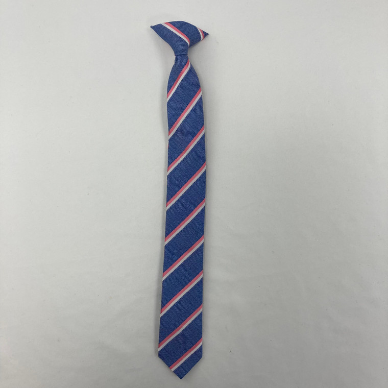 Stripe Clip On Tie