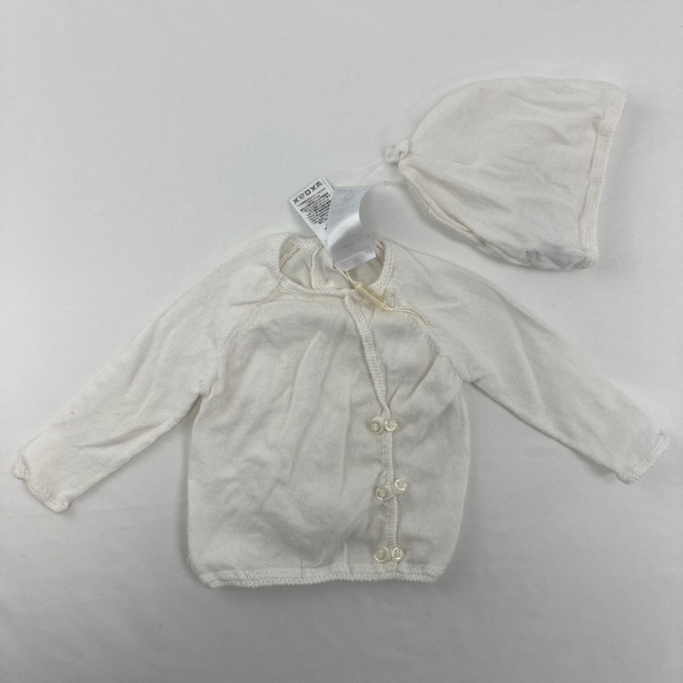 Angel Dear Button Sweater W/ Hat Newborn