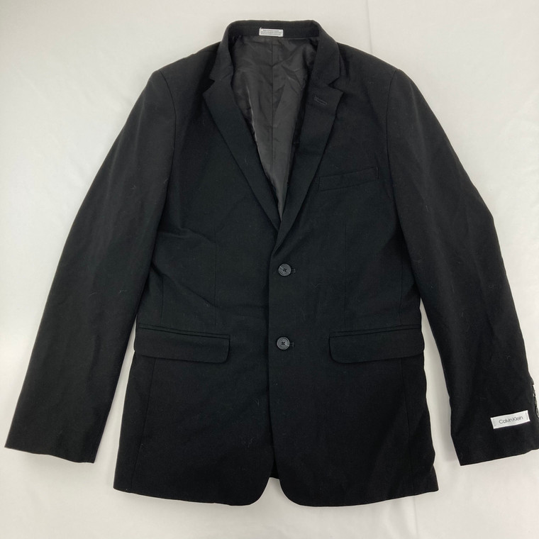 Calvin Klein Solid Black Suit Coat 20 yr