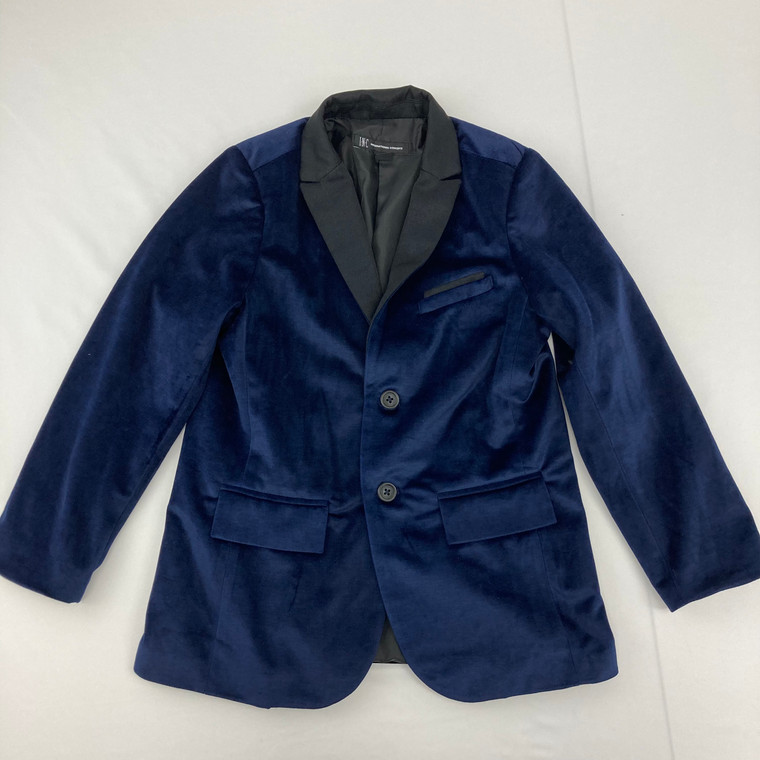 International Concepts Dark Blue Velvet Suit Coat L 7/7X