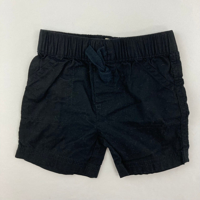 First Impressions Solid Black Shorts 3-6 mth