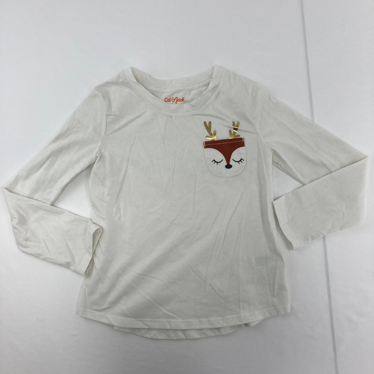 Cat & Jack Deer Pocket Top S 6/6X