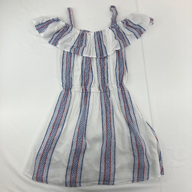 Aqua Stripe Pattern Dress Medium