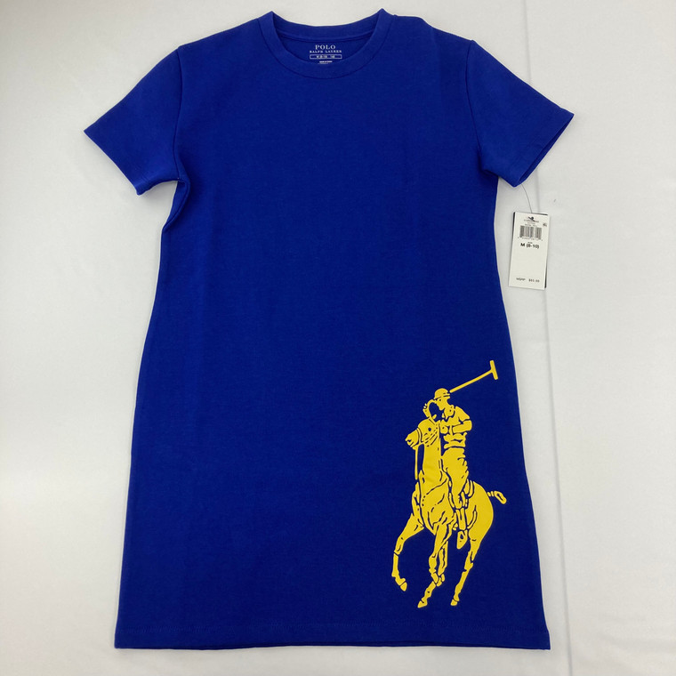 Ralph Lauren Active Royal Blue Polo Dress M 8-10 yr