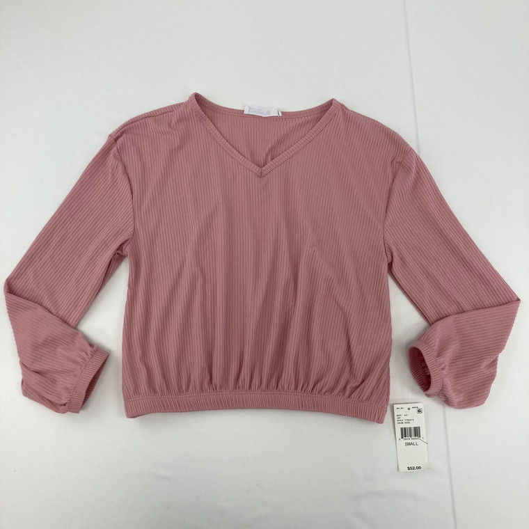 Beautees Rose Ribbed Top Small