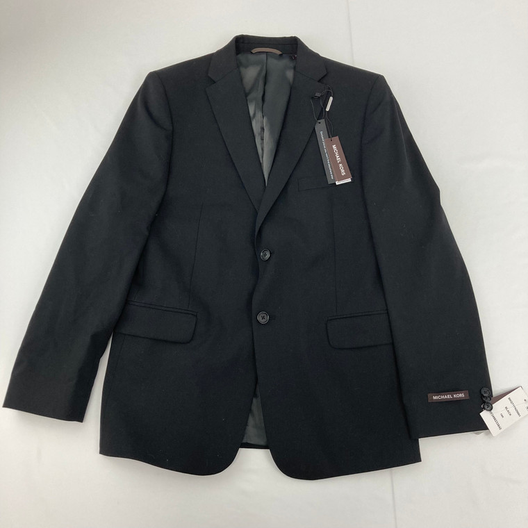 Michael Kors Plain Black MK Suit Coat 18 R