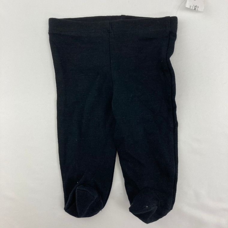 Koala Baby Solid Black Footie Pants 0-3 mth