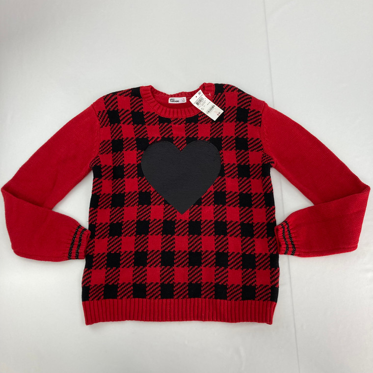 Epic Threads Plaid with Heart Sweater XL