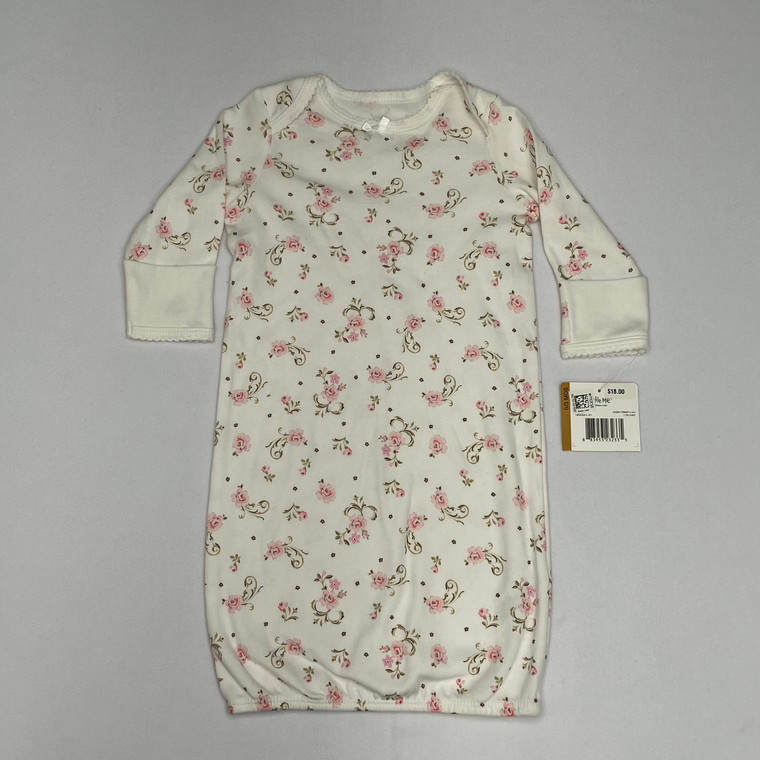 Little Me Vintage Ivory Floral Pajama 1-pc 0-3 mth