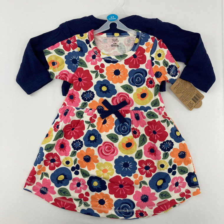 Touched By Nature Navy Floral 2-pc Dress 6-9 mth