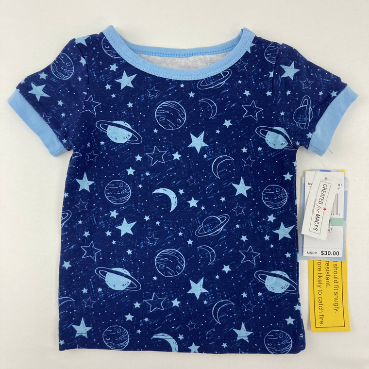 Max and Olivia Space-Print Pajama Tee 18 mth