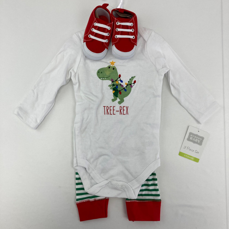 Hudson Baby Tree-Rex 3-pc Set 6-9 mth