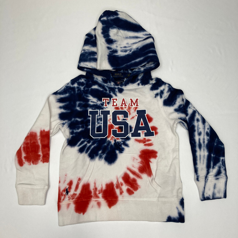 Ralph Lauren Team USA Tie-Dye Hooded Sweater 5 Yr