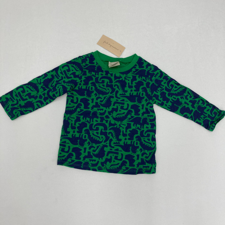 First Impressions Dino Print Long Sleeve 12 mth