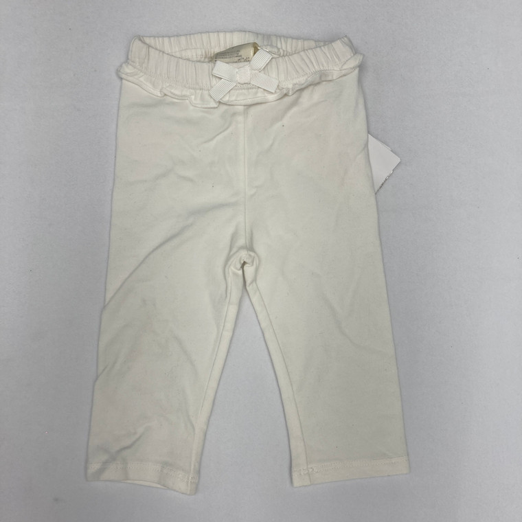 First Impressions White Ruffle Leggings 3-6 mth