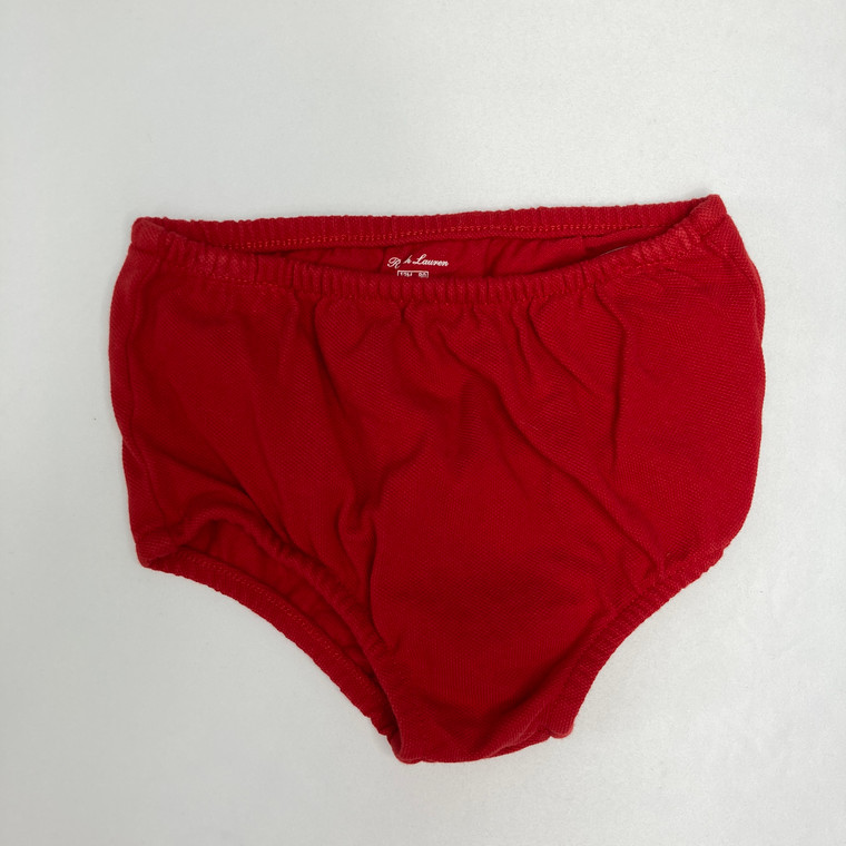 Ralph Lauren Red Thick Diaper Cover 12 mth