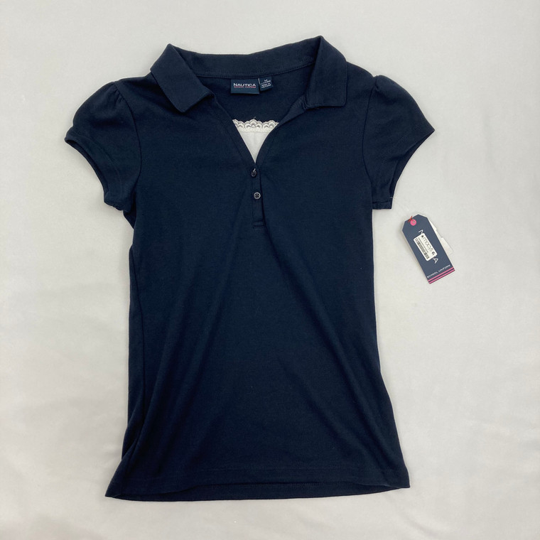 Nautica Lace Under Polo Top Medium 8/10 yr