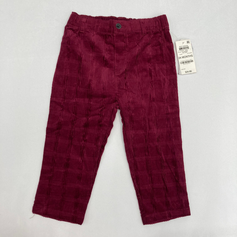 First Impressions Red Baby Boys Cord Trousers 24 months