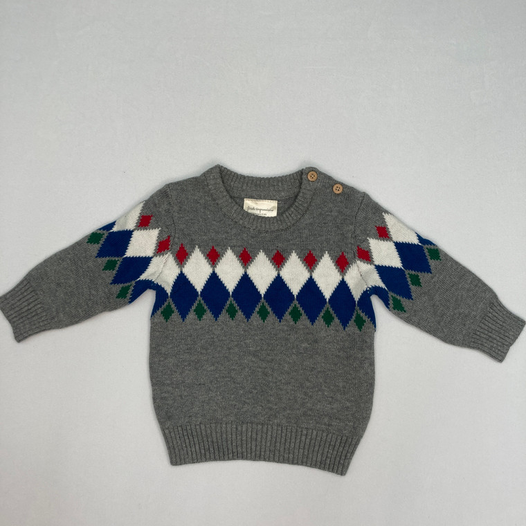 First Impressions Fair Isle Sweater 0-3 mth