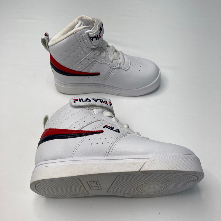 Fila Boys White Hightop Sneakers Size 8