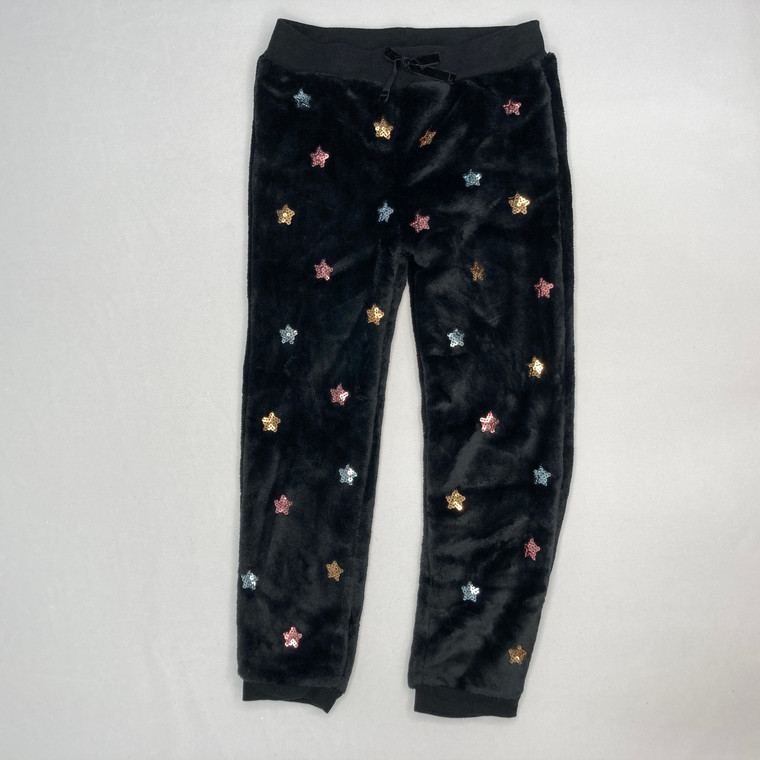 Epic Threads Girls Star Black Fuzzy Sweatpants Size 5