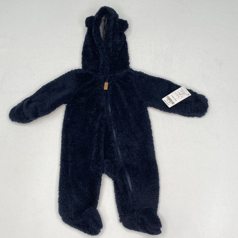 Carters Fuzzy Bear Snow Onesie Baby 0 mth