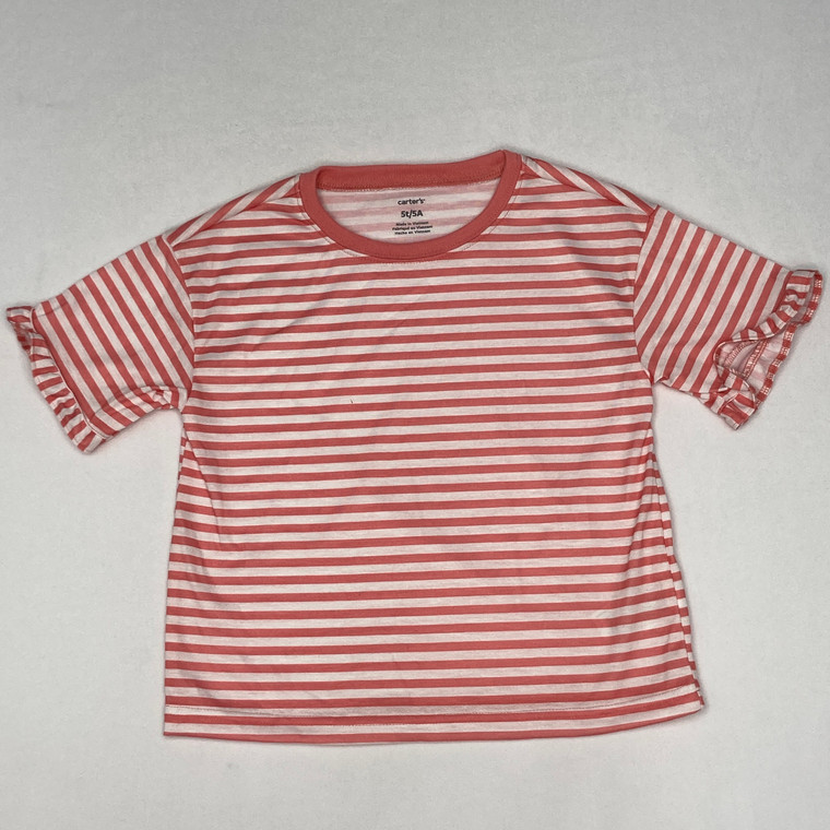 Carters Pink Striped Shirt 5T