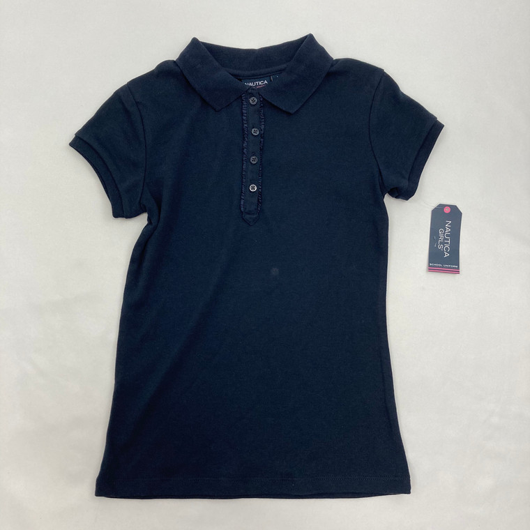 Nautica Ruffled Button Polo 8-10