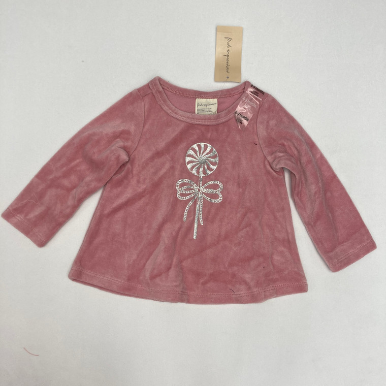 First Impressions Velour Long Sleeve 6-9 mth