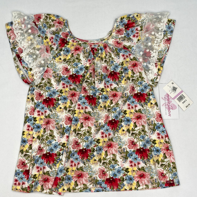 Bonnie Jean Floral Top 6 YR