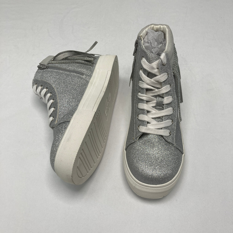 International Concepts Silver Glitter High Tops 5